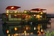 water front house boat view