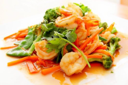 shrimp with vegetables