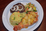 lobster tail with rice